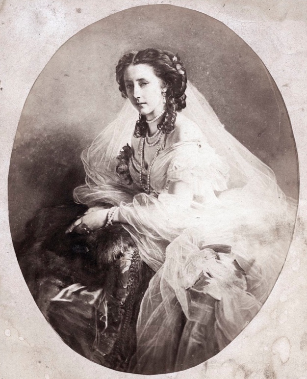 Landgräfin Anna von Hessen, Lithographie n. Franz Xaver Winterhalter, 1858