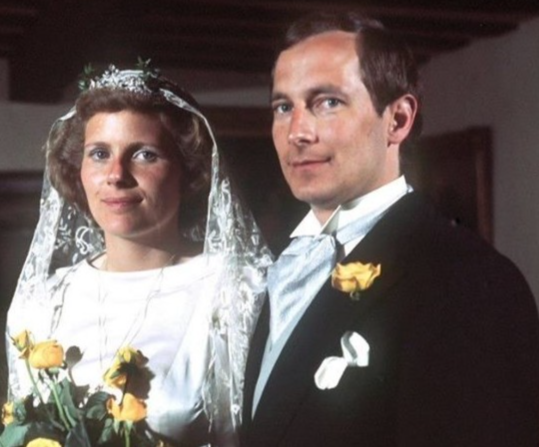 Prinz Louis Ferdinand jn. und Prinzessin Donata an ihrem Hochzeitstag am 24. Mai 1975