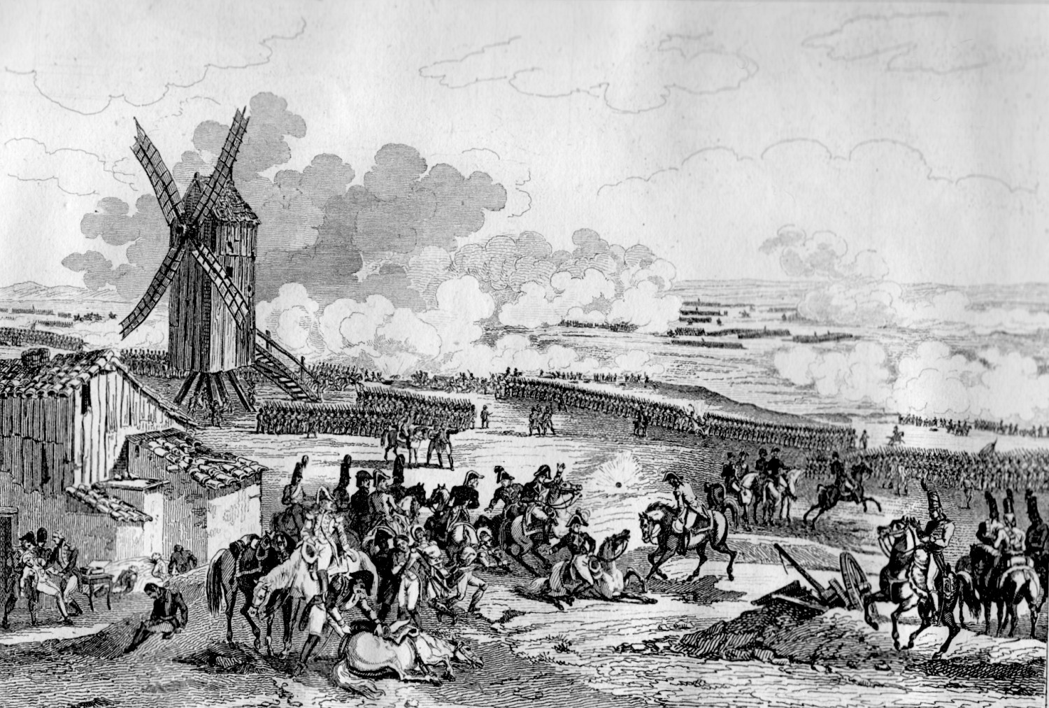 Die Kannonade von Valmy am 20. Septmber 1792, Kupferstich v. Aubert n. H. Vernet, HABHZ, Foto R. Beck