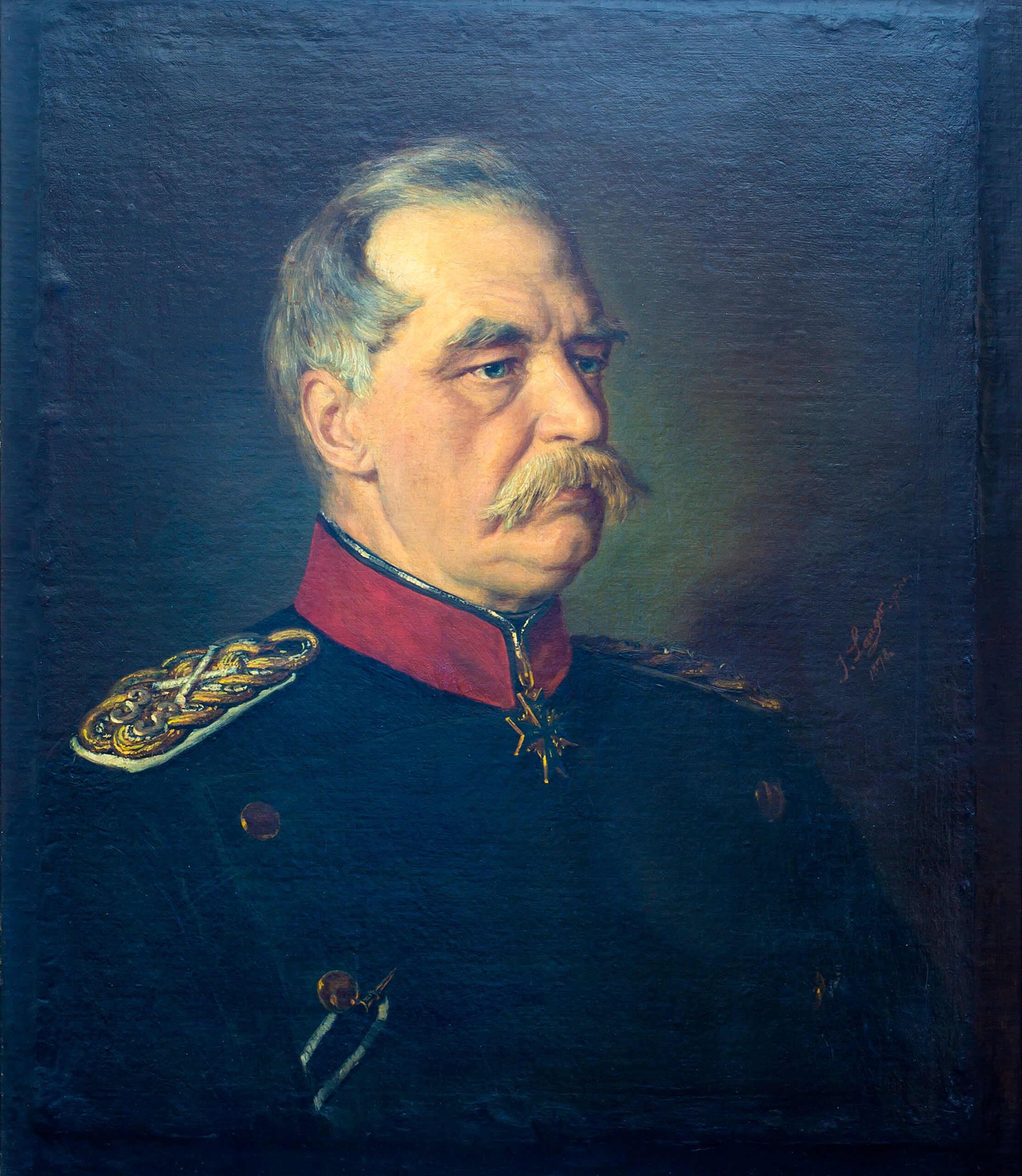 Preußischer Kriegsminister und Generalfeldmarschall Albrecht Graf von Roon, Gemälde von Julius Langer 1880, aus dem ehemaligen Hohenzollernmuseum, Schloss Monbijou; BHZ, Foto R. Beck
