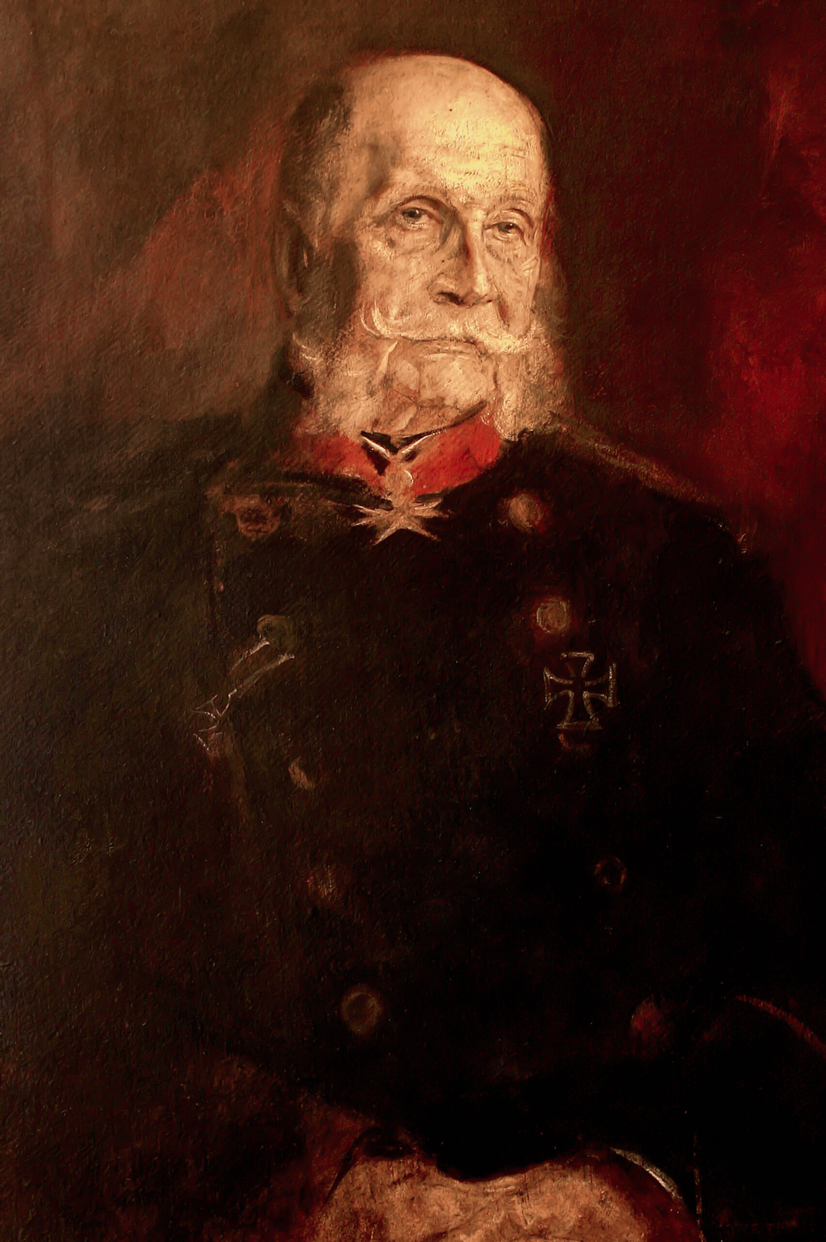 Kaiser Wilhelm I. wenige Wochen vor seinem Tod, Porträt von Franz von Lenbach nach einer Fotografie 1888; BHZ, Foto R. Beck