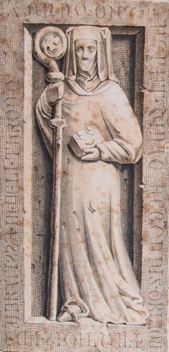 Grabstein der Gründerin des Klosters Himmelthron Gräfin Kunigunde von Orlamünde