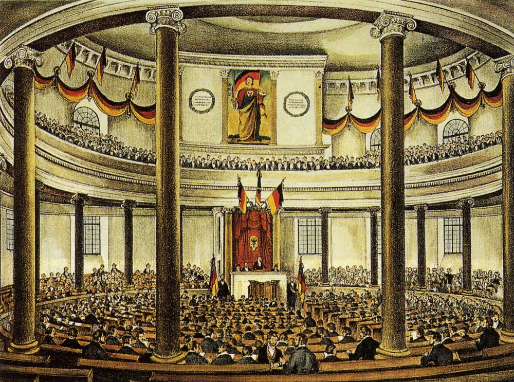 Die Nationalversammlung tagt in der Paulskirche