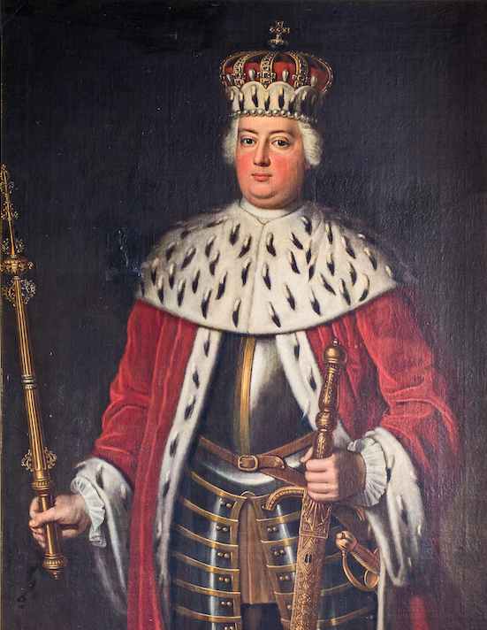 König Friedrich Wilhelm I. in Preußen (1688-1740) im brandenburgischen Kurornar, Friedrich Wilhelm Weidemann um 1725, BHZ, Foto Roland Beck