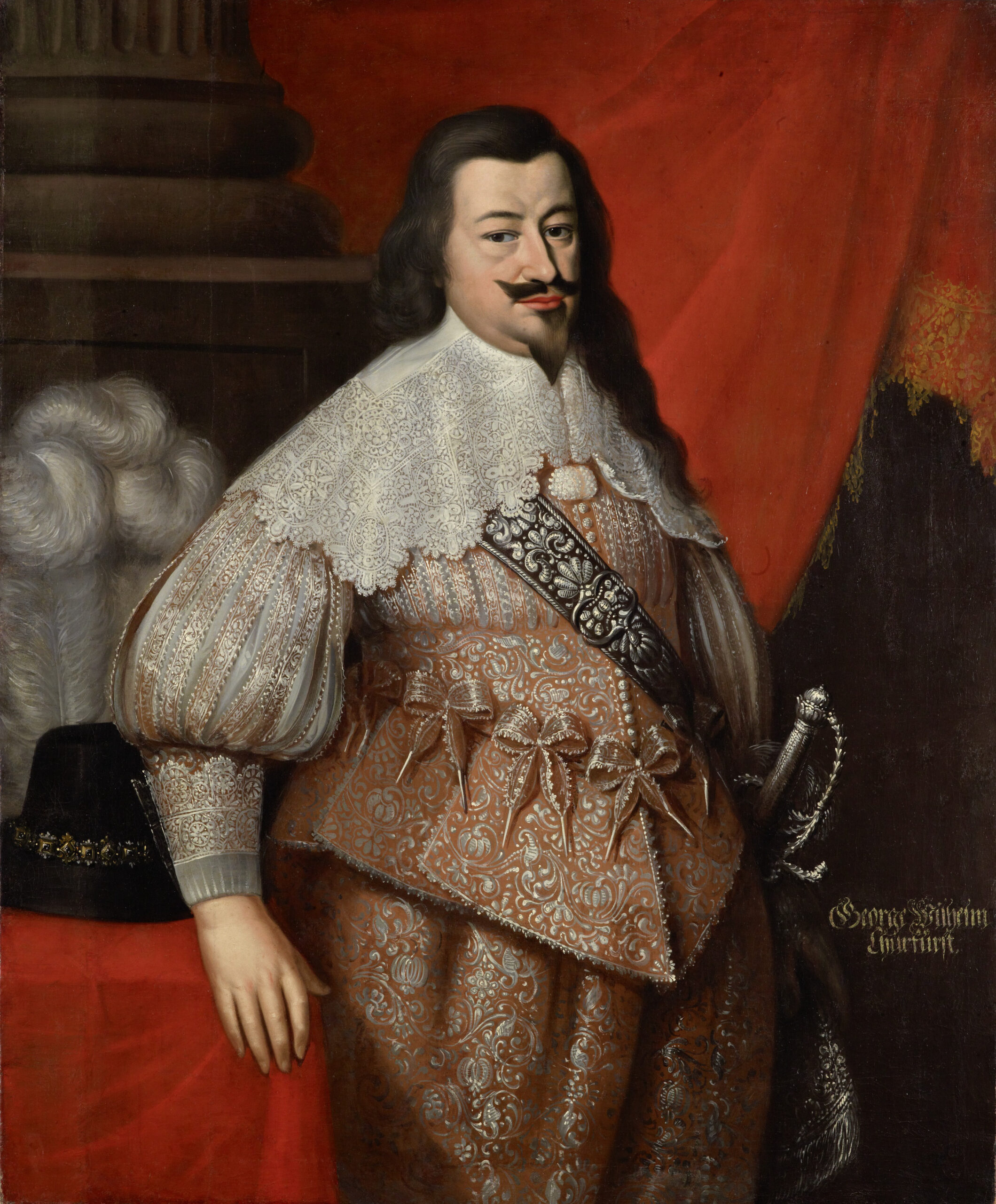 Kurfürst Georg Wilhelm von Brandenburg, Porträt Unbekannter Künstler um 1640, vormals Hohenzollernmuseum Schloss Mombijou, Foto SPSG, W. Plaudre